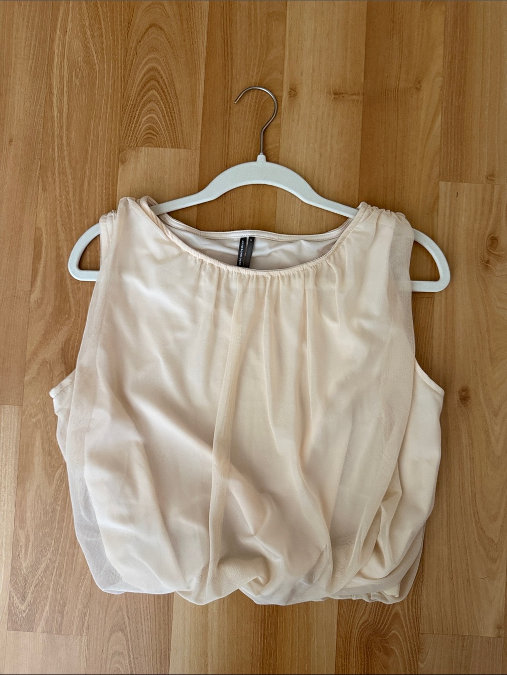 Anthropologie Cream Sleeveless Chiffon Blouson Camisole